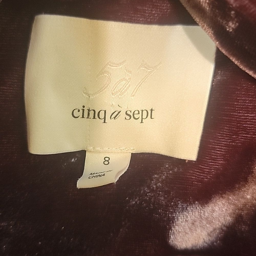 Cinq A Sept Genevive Velvet Cutout Gown Sz 8 - Picture 9 of 10